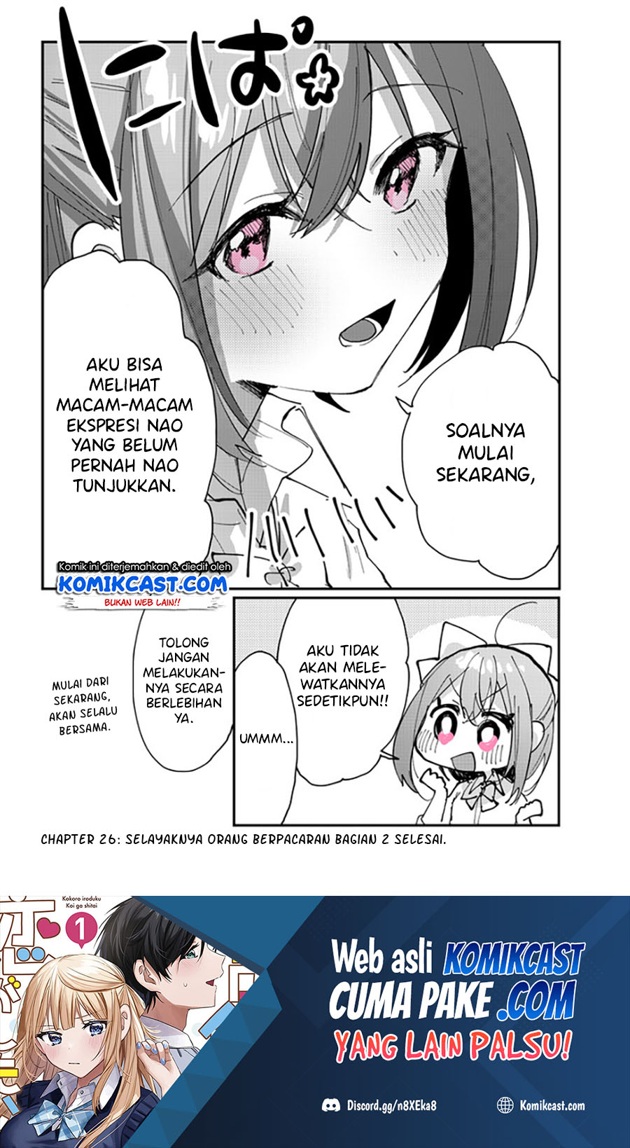 Kokoro Irozuku Koi ga Shitai Chapter 26 Bahasa Indonesia