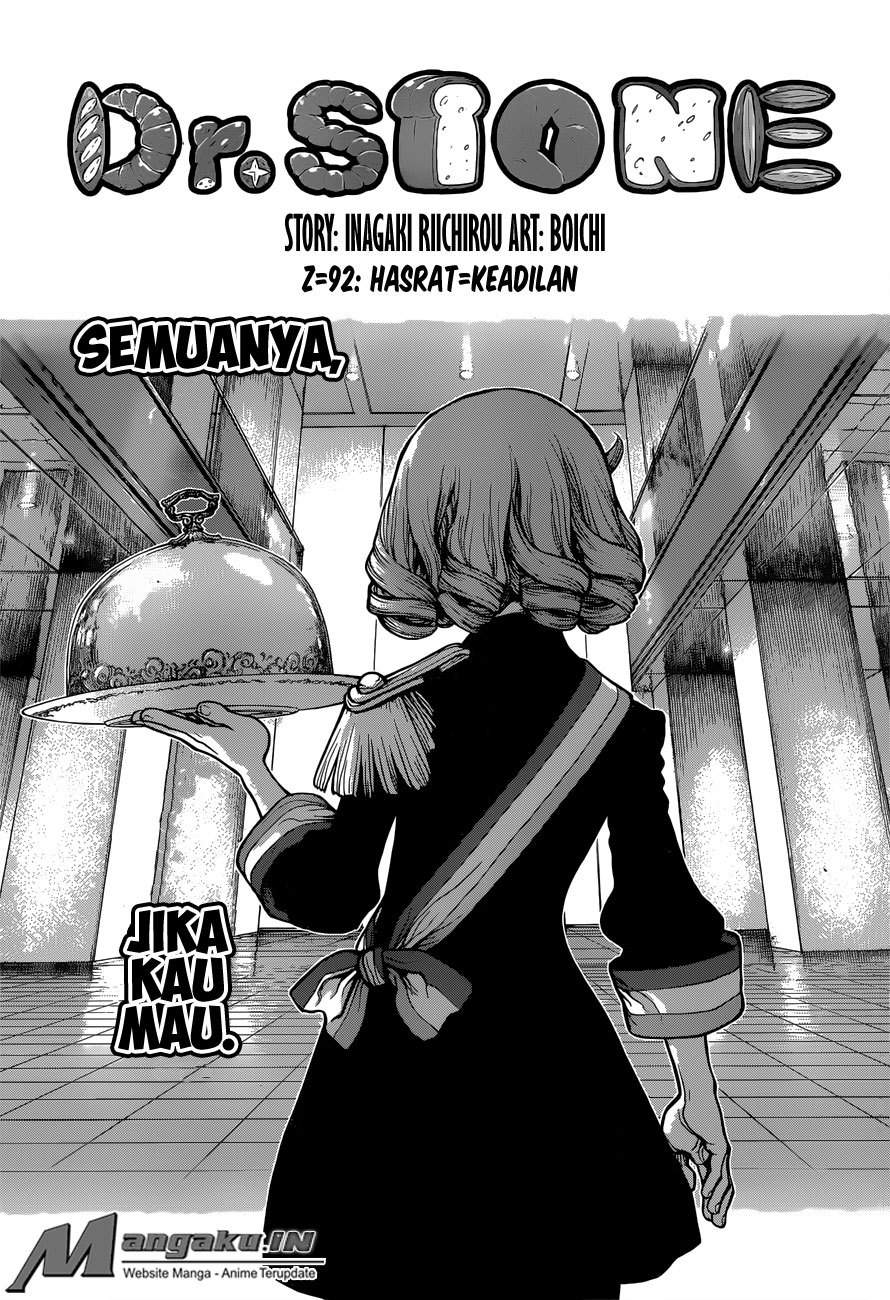 Dr. Stone Chapter 92 Bahasa Indonesia