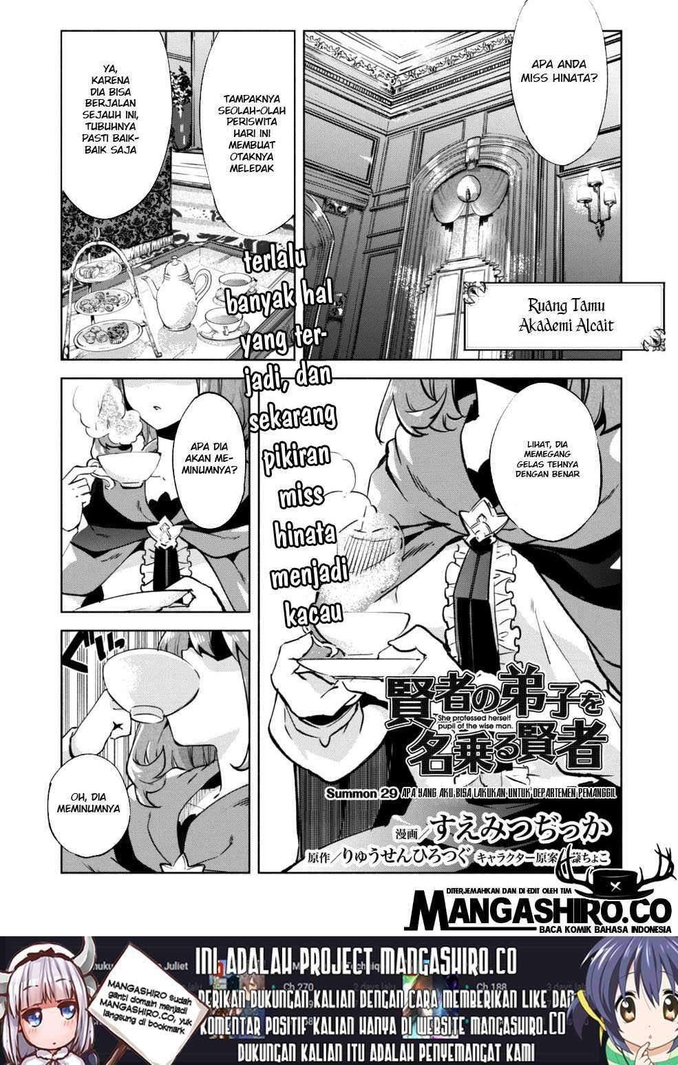 Kenja no Deshi wo Nanoru Kenja The Comic Chapter 29 Bahasa Indonesia