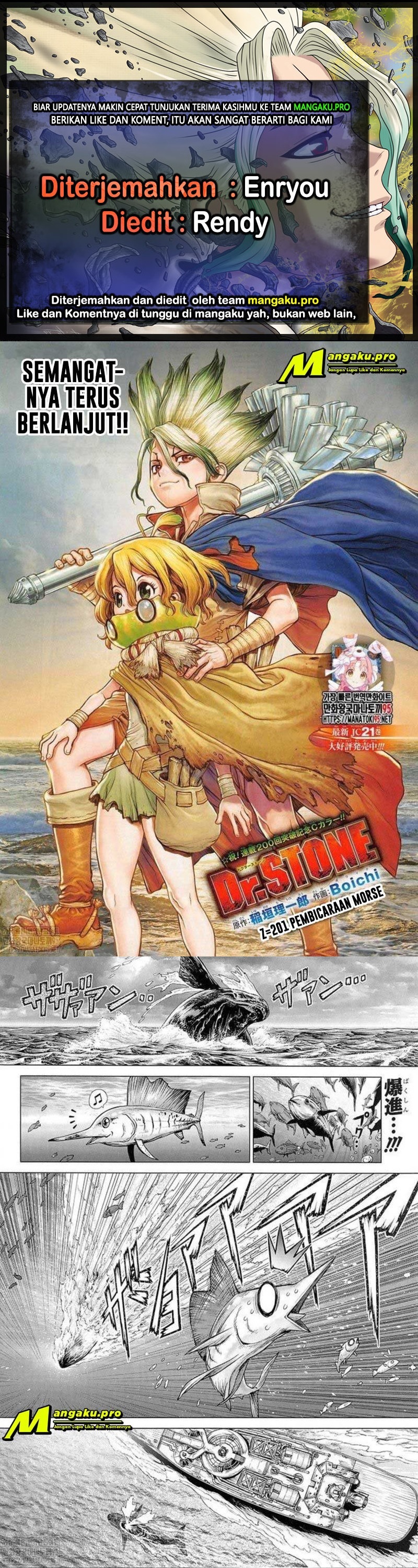 Dr. Stone Chapter 201 Bahasa Indonesia
