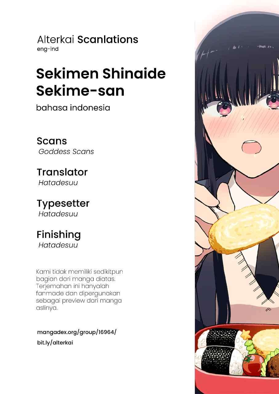Sekimen Shinaide Sekime-san Chapter 08 Bahasa Indonesia