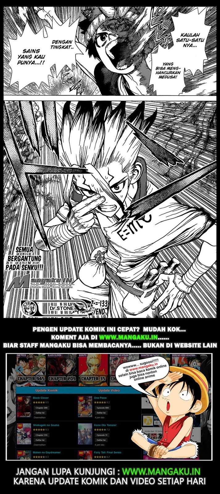 Dr. Stone Chapter 133 Bahasa Indonesia