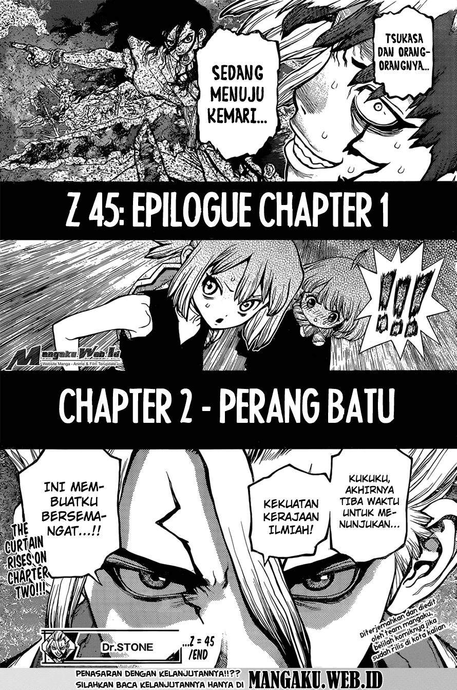 Dr. Stone Chapter 45 Bahasa Indonesia