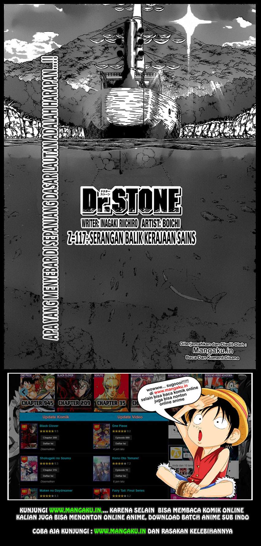 Dr. Stone Chapter 117 Bahasa Indonesia