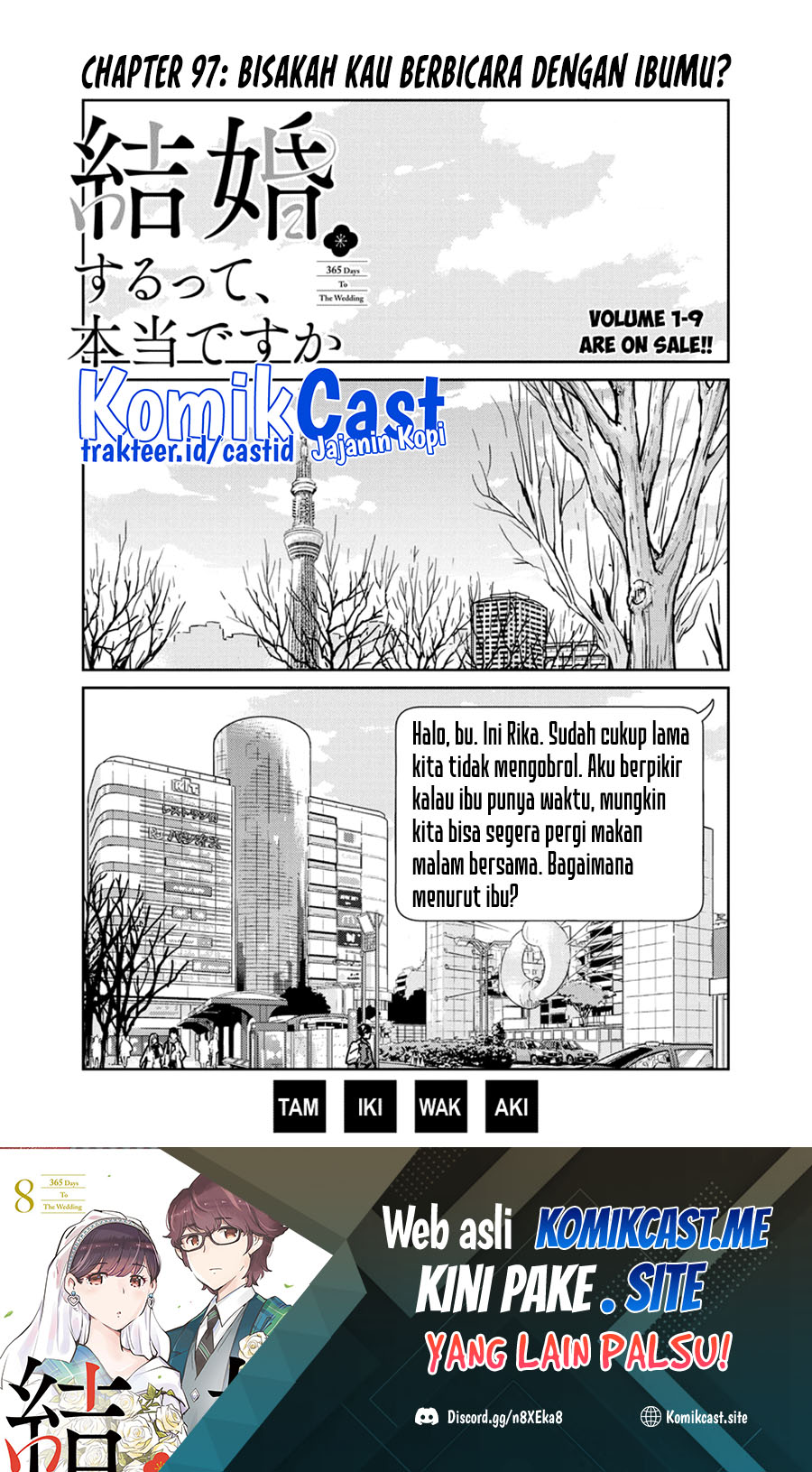 Kekkon Surutte, Hontou Desu Ka? Chapter 97 Bahasa Indonesia