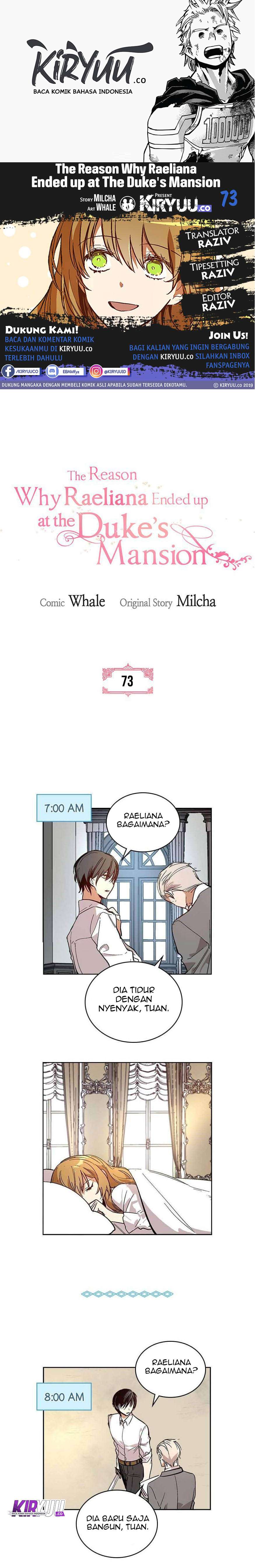 The Reason Why Raeliana Ended Up at the Duke’s Mansion Chapter 73 Bahasa Indonesia