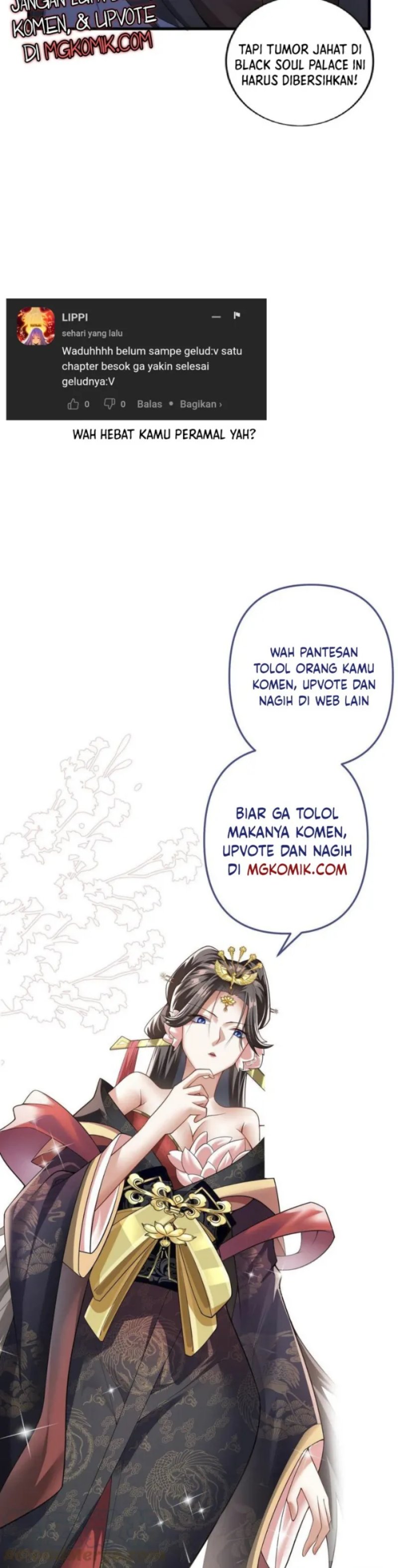 It’s Over! The Queen’s Soft Rice Husband is Actually Invincible Chapter 53 Bahasa Indonesia
