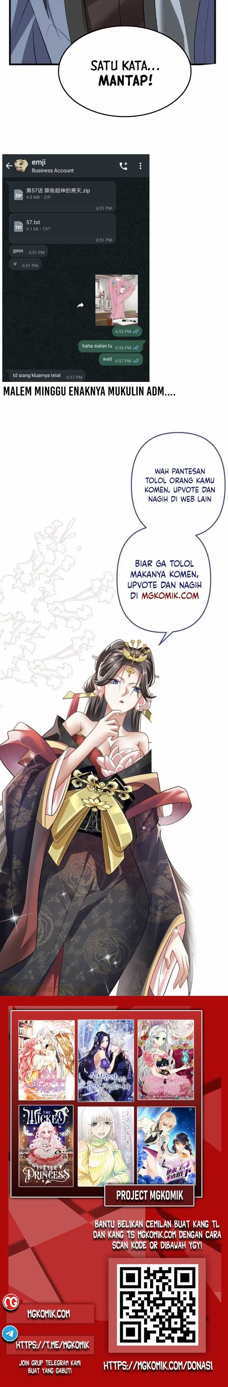It’s Over! The Queen’s Soft Rice Husband is Actually Invincible Chapter 57 Bahasa Indonesia