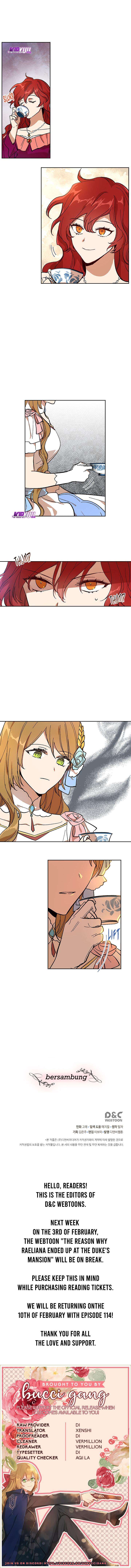 The Reason Why Raeliana Ended Up at the Duke’s Mansion Chapter 113 Bahasa Indonesia