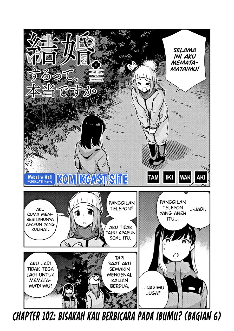 Kekkon Surutte, Hontou desu ka? Chapter 102