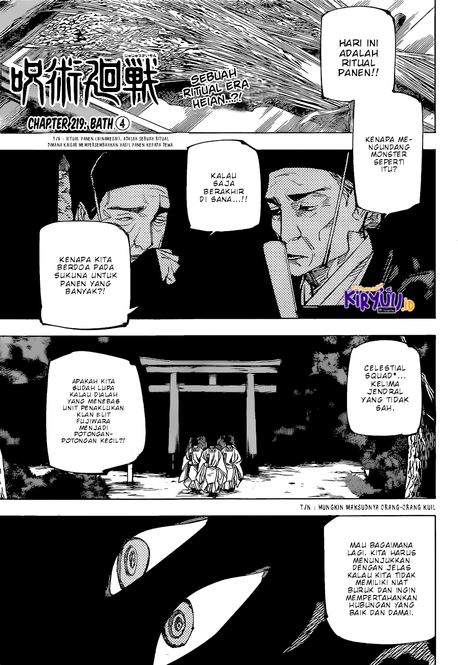 Jujutsu Kaisen Chapter 219 Bahasa Indonesia