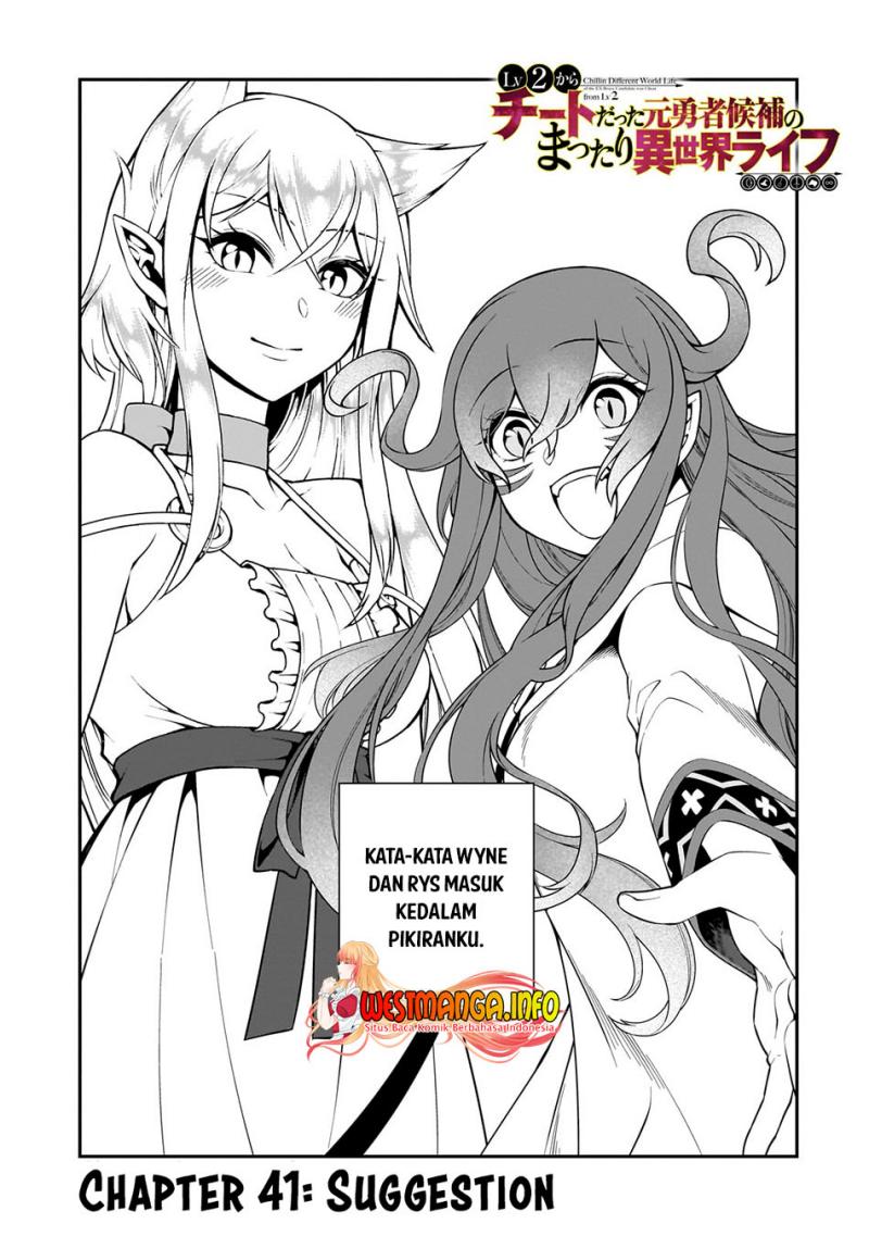 Lv2 kara Cheat datta Moto Yuusha Kouho no Mattari Isekai Life Chapter 41 Bahasa Indonesia