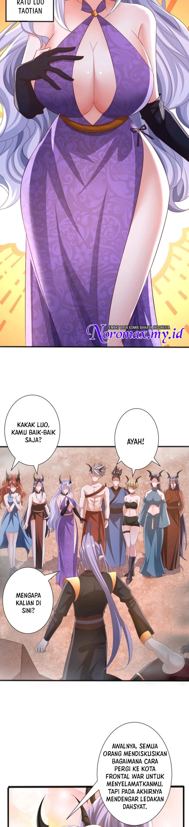 It’s Over! The Queen’s Soft Rice Husband is Actually Invincible Chapter 205 Bahasa Indonesia
