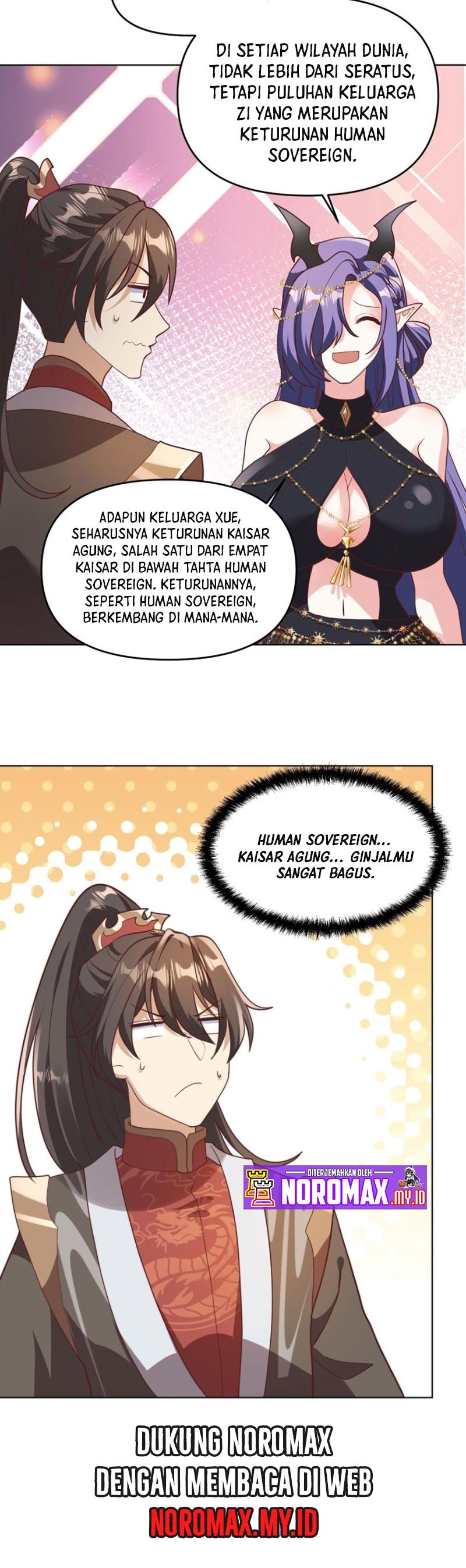 It’s Over! The Queen’s Soft Rice Husband is Actually Invincible Chapter 143 Bahasa Indonesia