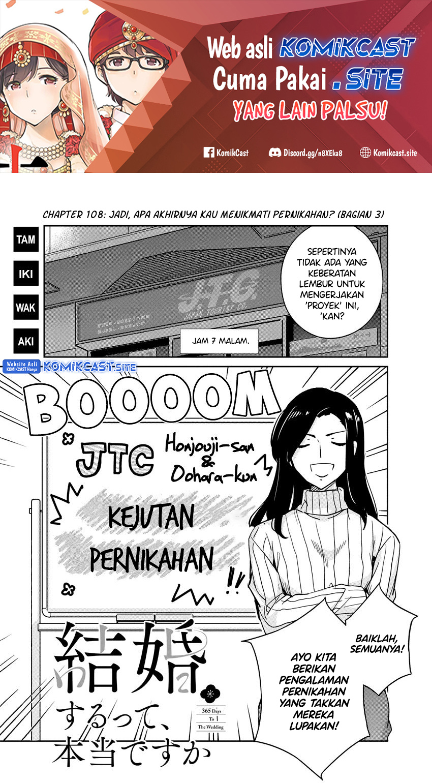 Kekkon Surutte, Hontou Desu Ka? Chapter 108 Bahasa Indonesia