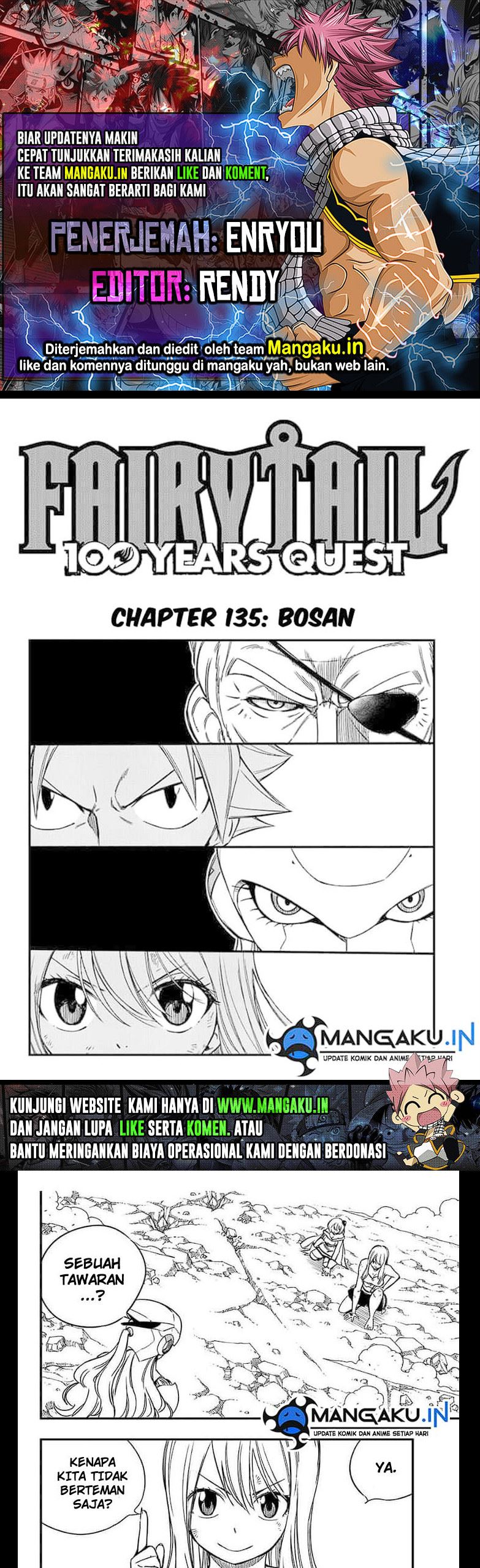 Fairy Tail: 100 Years Quest Chapter 135 Bahasa Indonesia