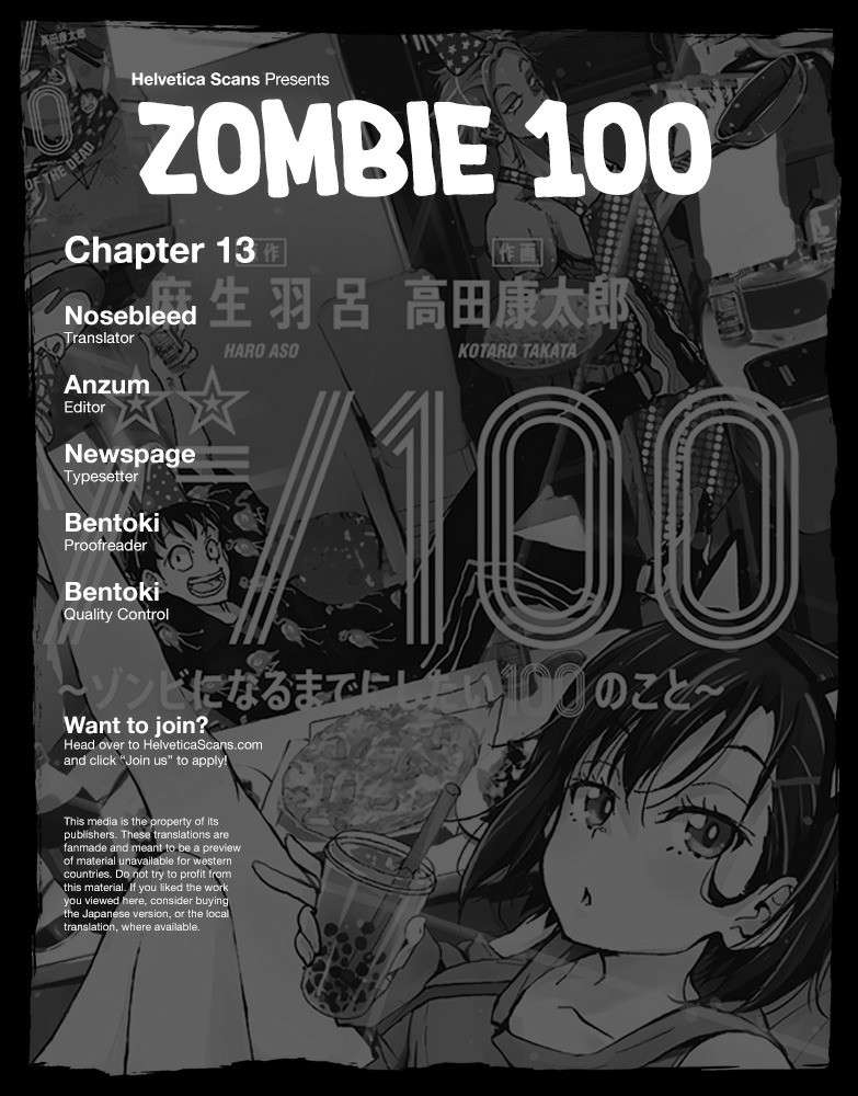 Zombie 100 ~Zombie ni Naru Made ni Shitai 100 no Koto~ Chapter 13 Bahasa Indonesia