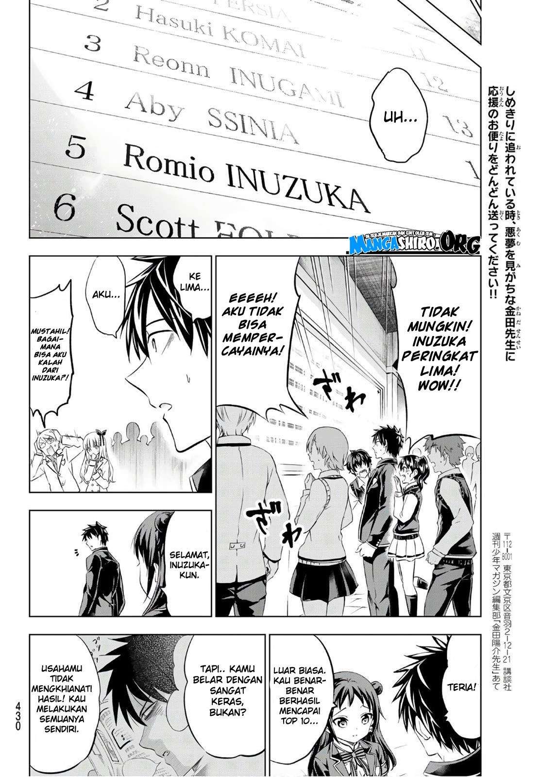 Kishuku Gakkou no Juliet Chapter 69 Bahasa Indonesia