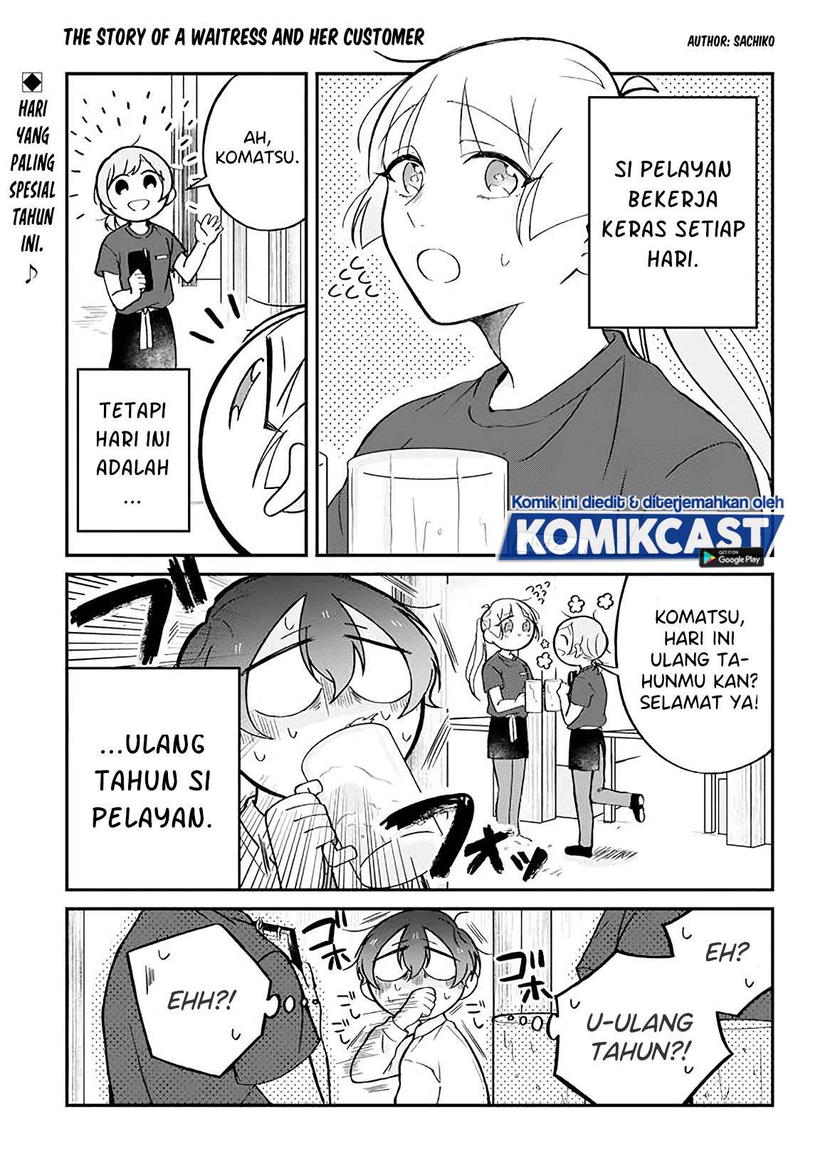 The Story of a Waitress and Her Customer Chapter 15 Bahasa Indonesia