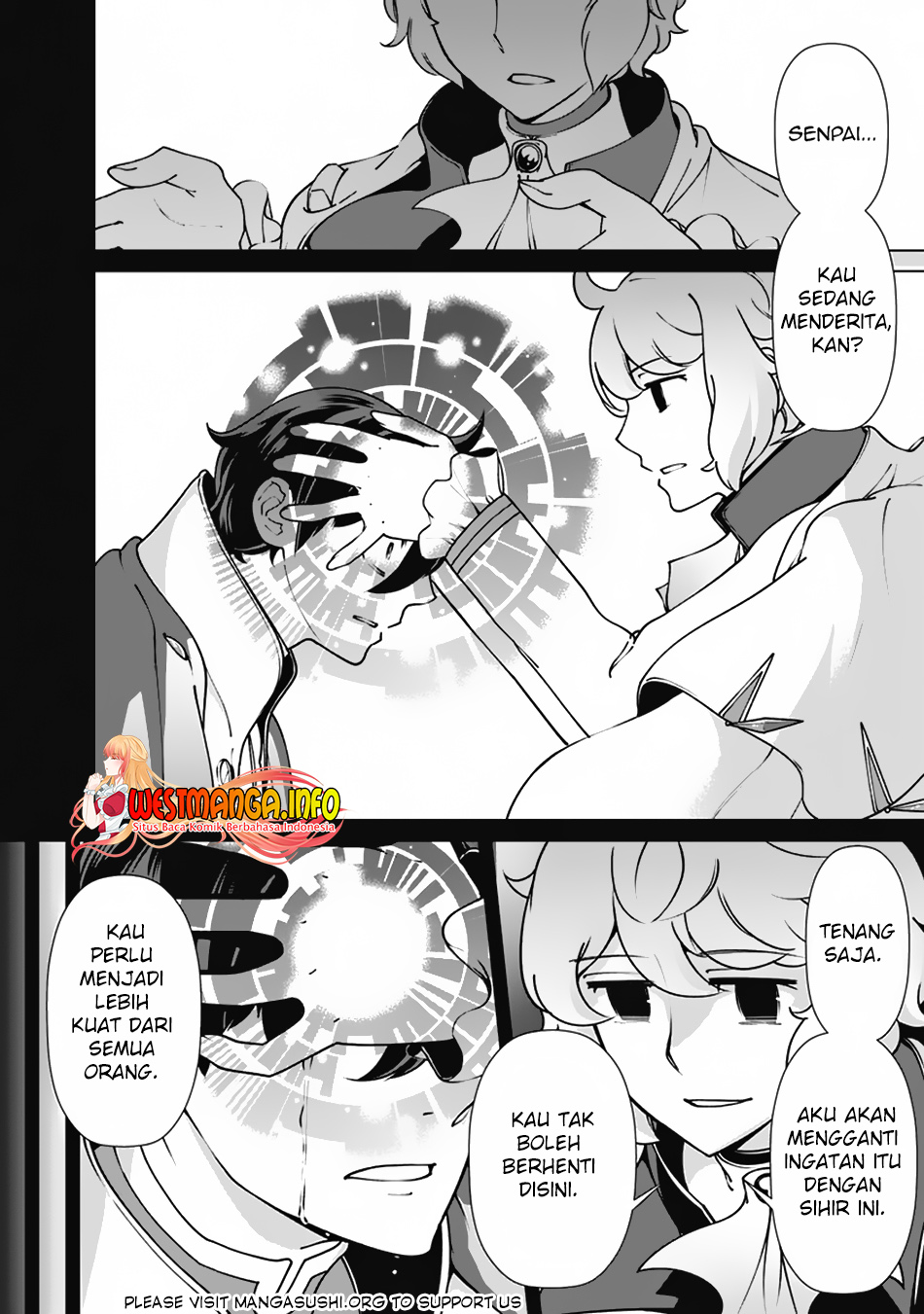 Rettou Me no Tensei Majutsushi Shiitage Rareta Moto Yuusha wa Mirai no Sekai o Yoyuu de Ikinuku Chapter 108 Bahasa Indonesia