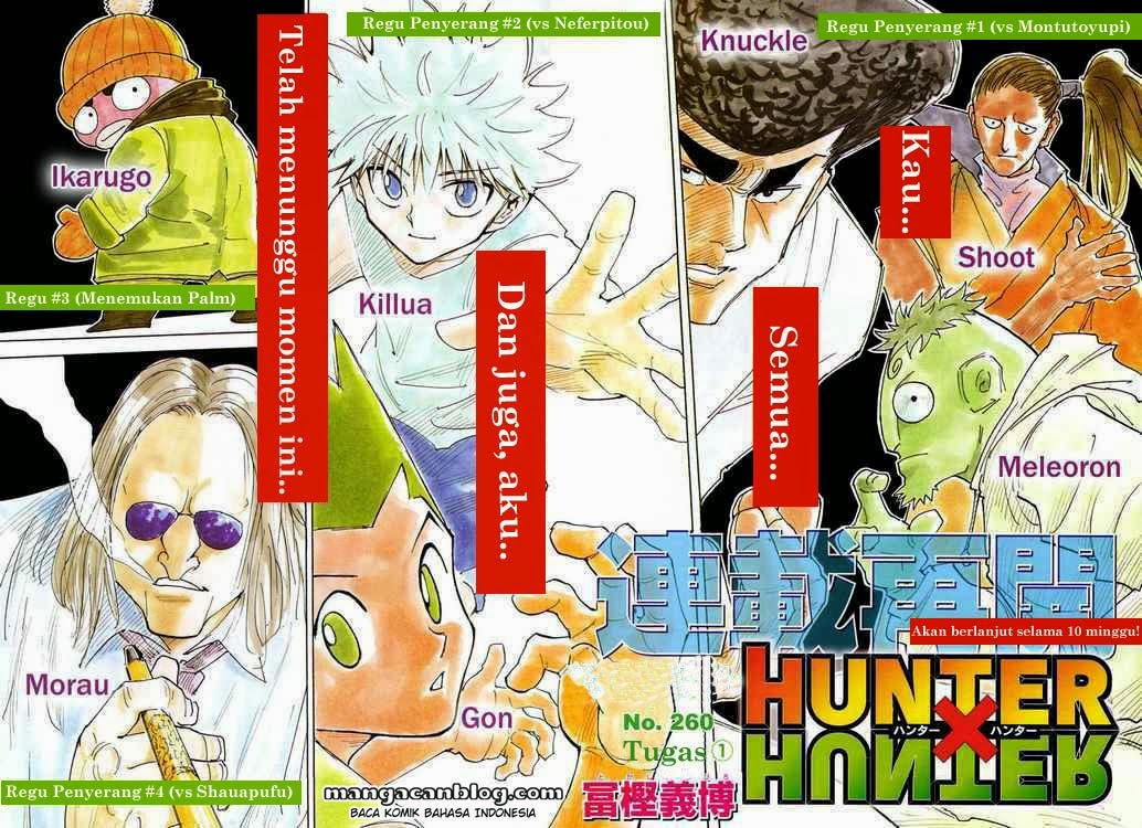 Hunter x Hunter Chapter 261 Bahasa Indonesia