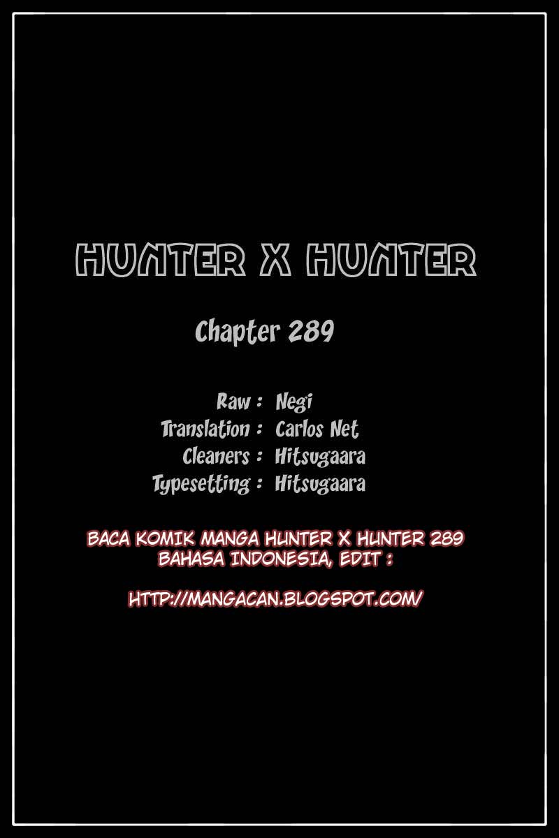 Hunter x Hunter Chapter 289 Bahasa Indonesia