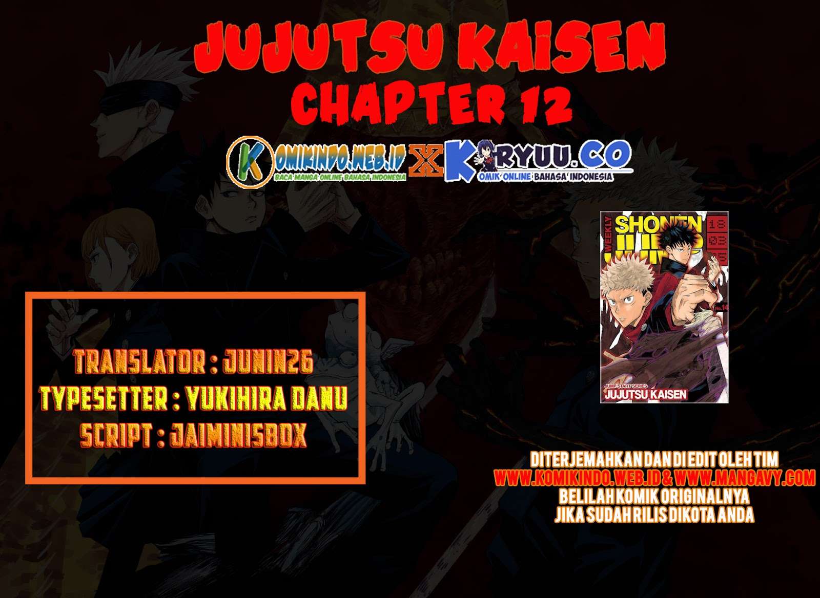 Jujutsu Kaisen Chapter 12 Bahasa Indonesia