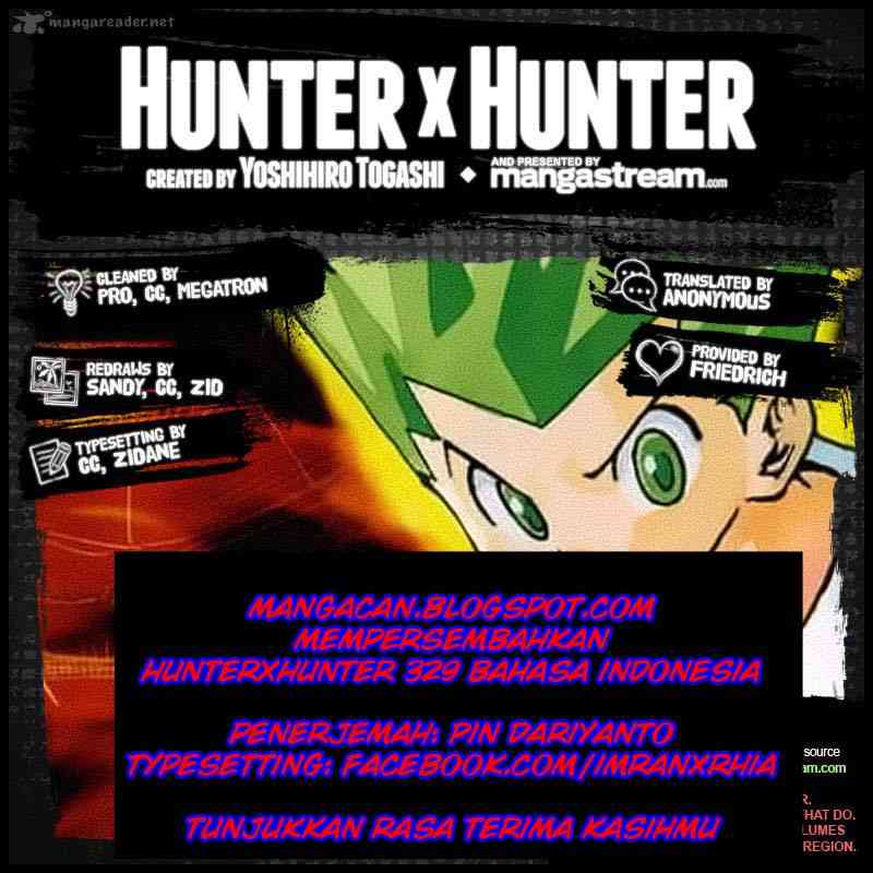 Hunter x Hunter Chapter 329 Bahasa Indonesia