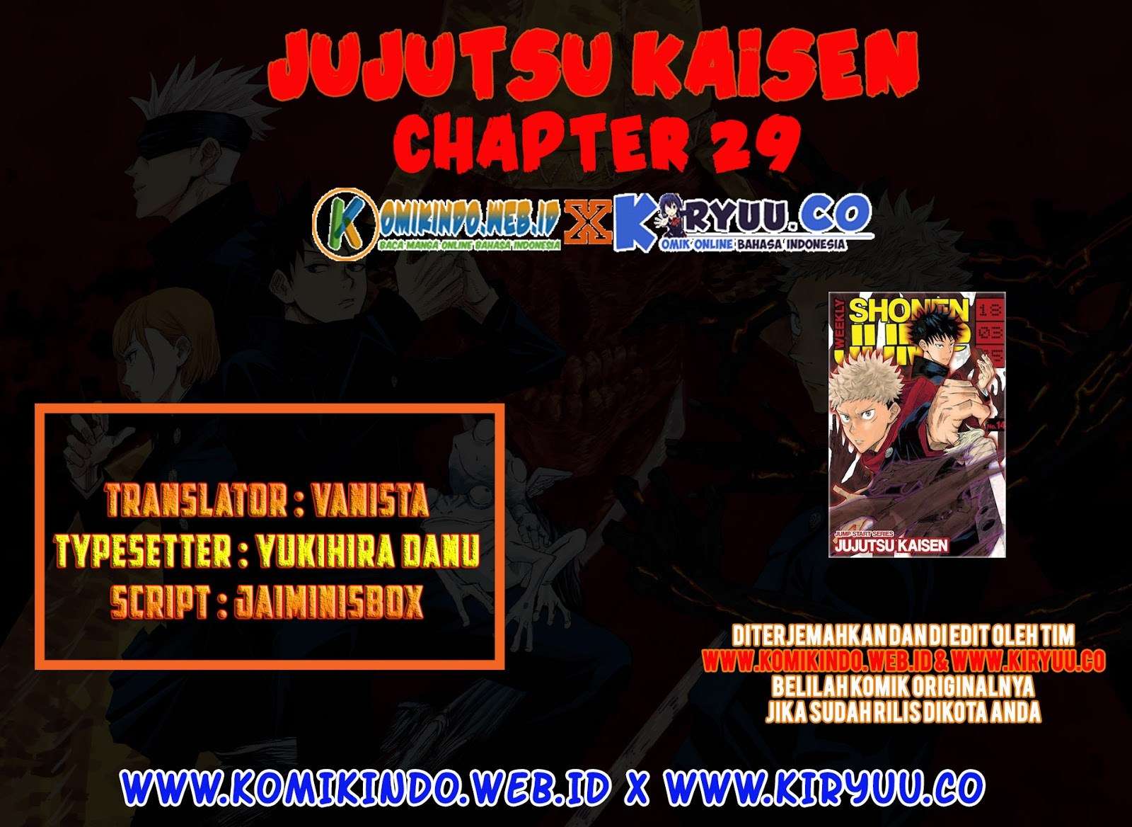 Jujutsu Kaisen Chapter 29 Bahasa Indonesia