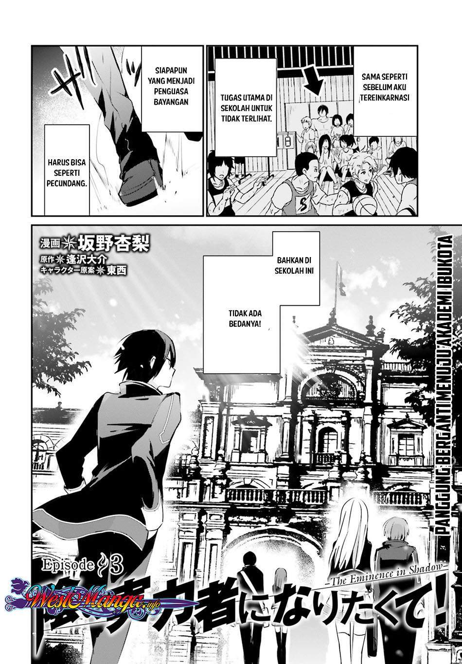 Kage no Jitsuryokusha ni Naritakute Chapter 03 Bahasa Indonesia