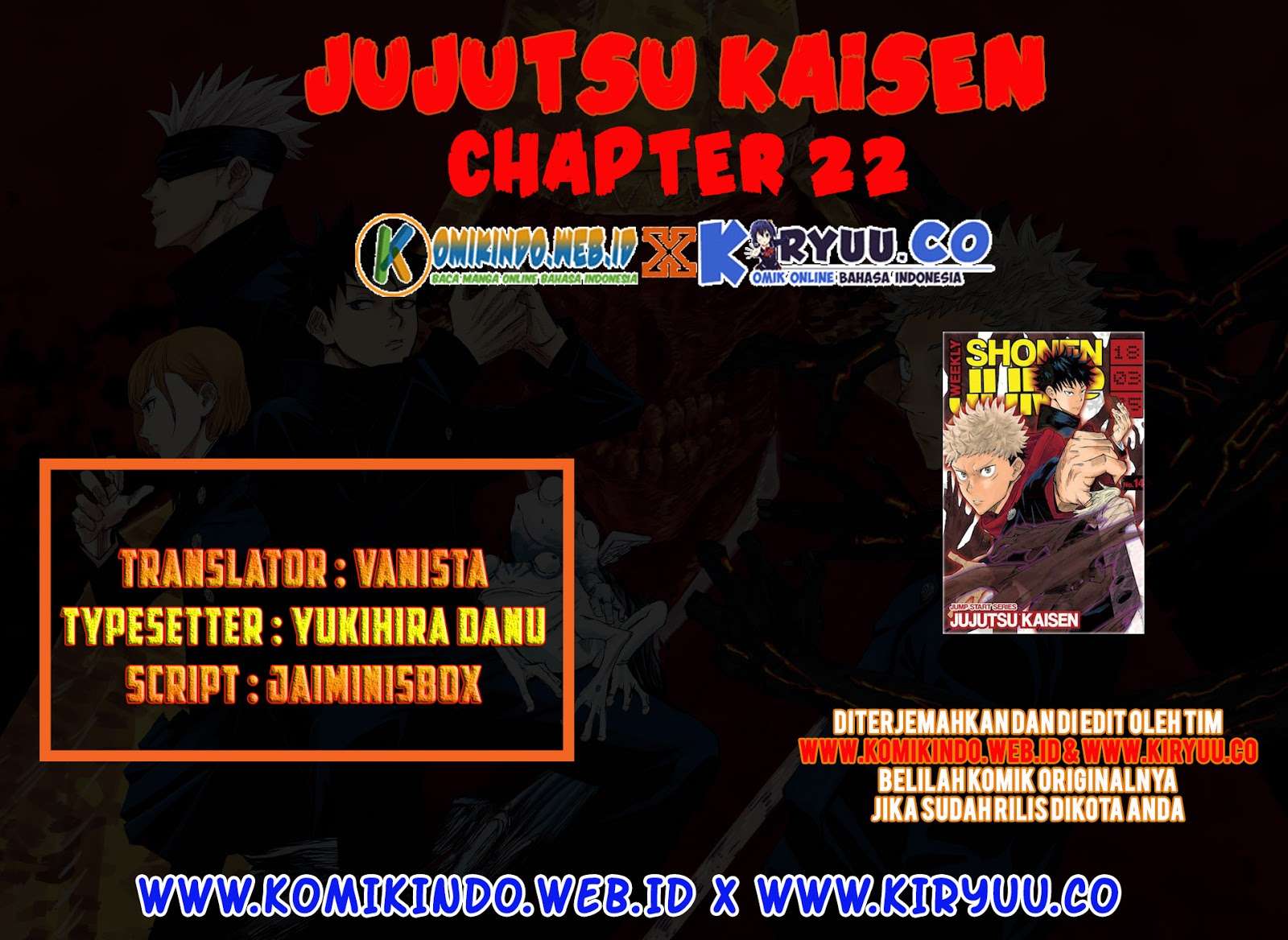 Jujutsu Kaisen Chapter 22 Bahasa Indonesia