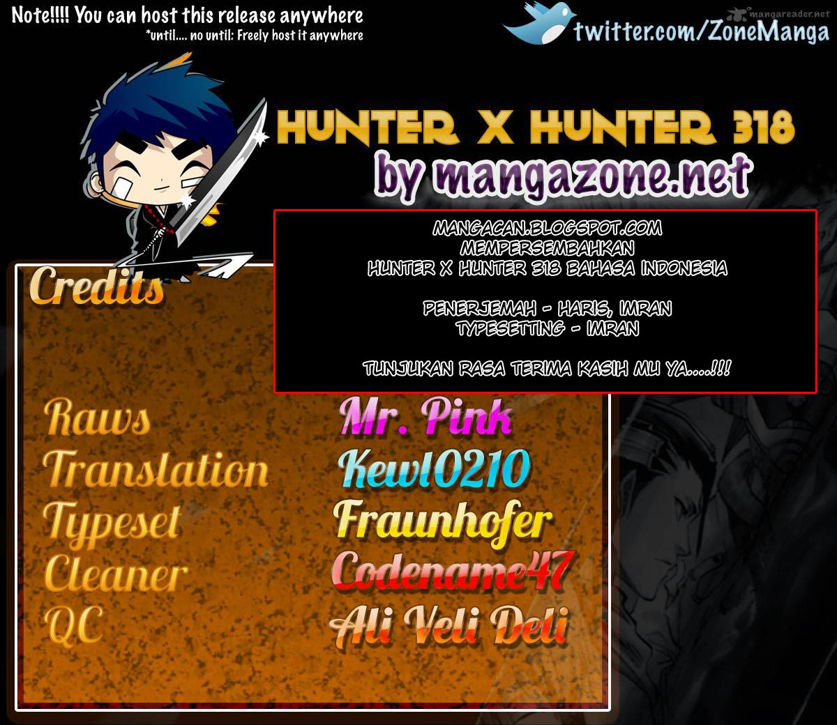 Hunter x Hunter Chapter 318 Bahasa Indonesia