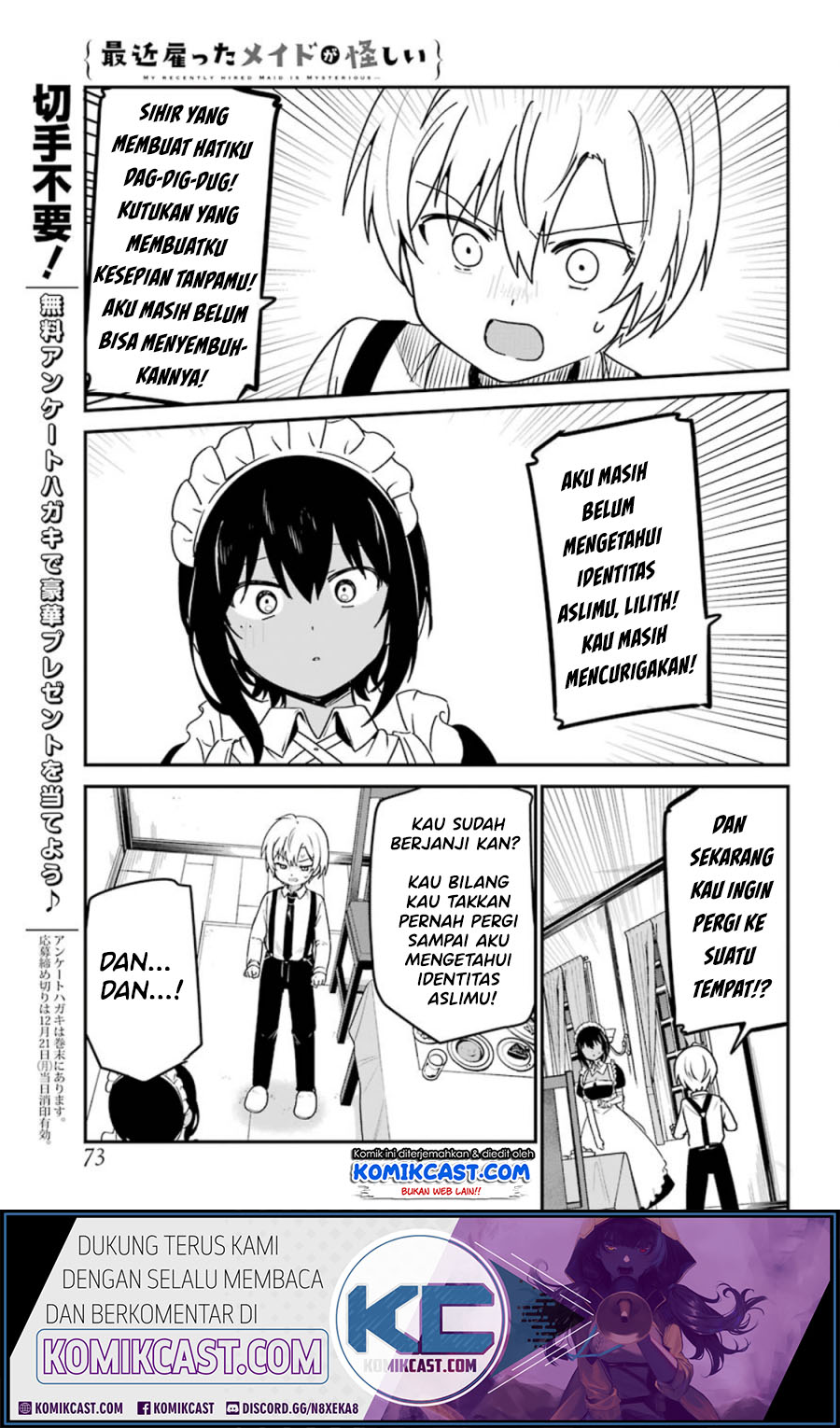 My Recently Hired Maid Is Suspicious Chapter 12 Bahasa Indonesia