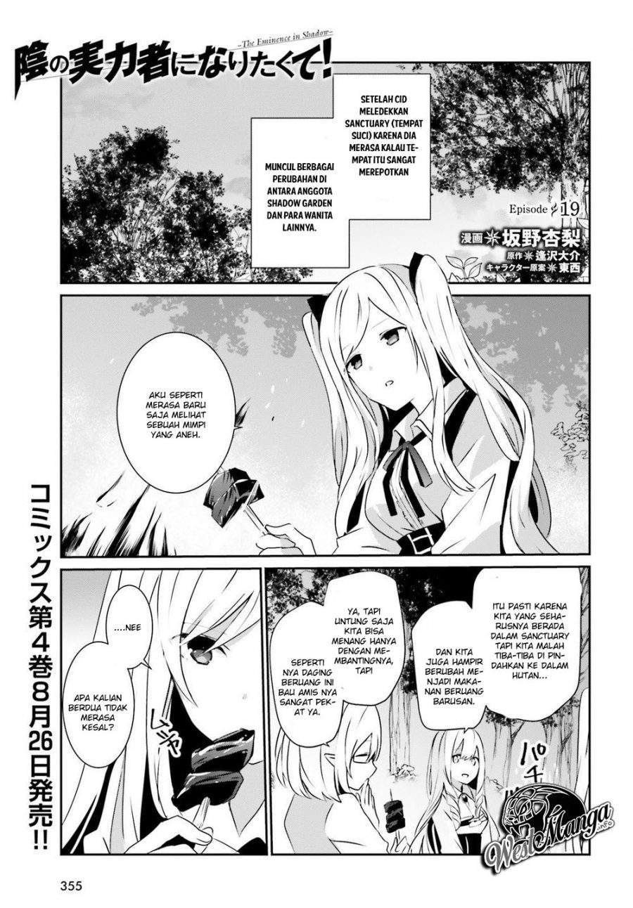 Kage no Jitsuryokusha ni Naritakute Chapter 19 Bahasa Indonesia