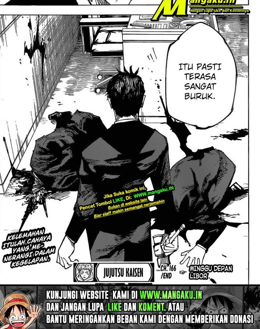 Jujutsu Kaisen Chapter 166 Bahasa Indonesia