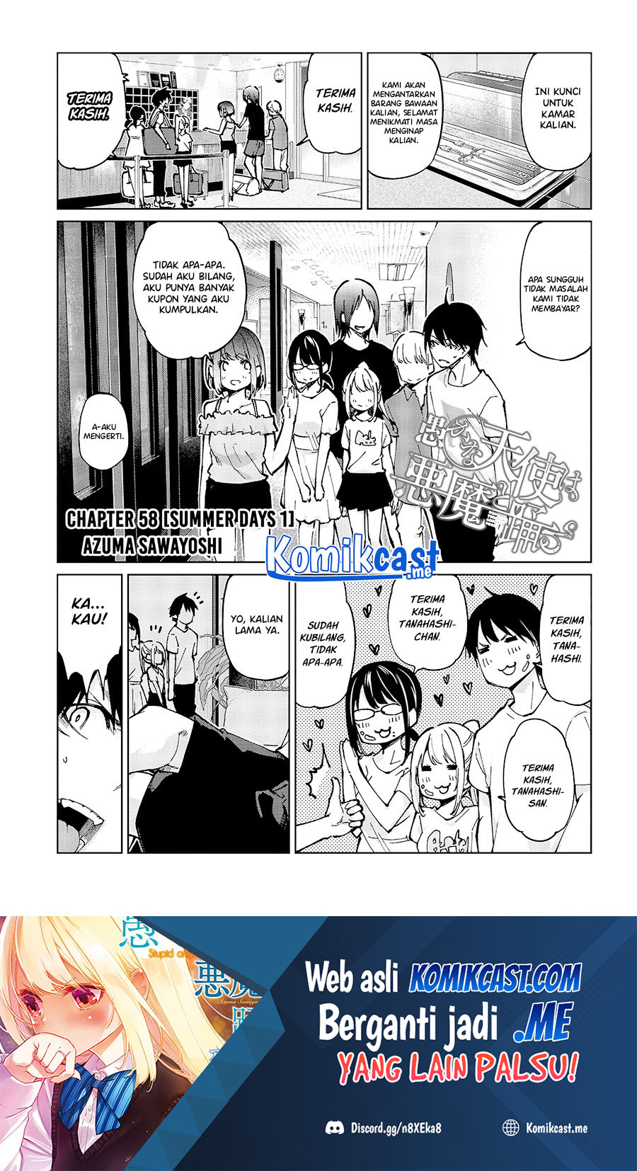 Oroka na Tenshi wa Akuma to Odoru Chapter 58 Bahasa Indonesia