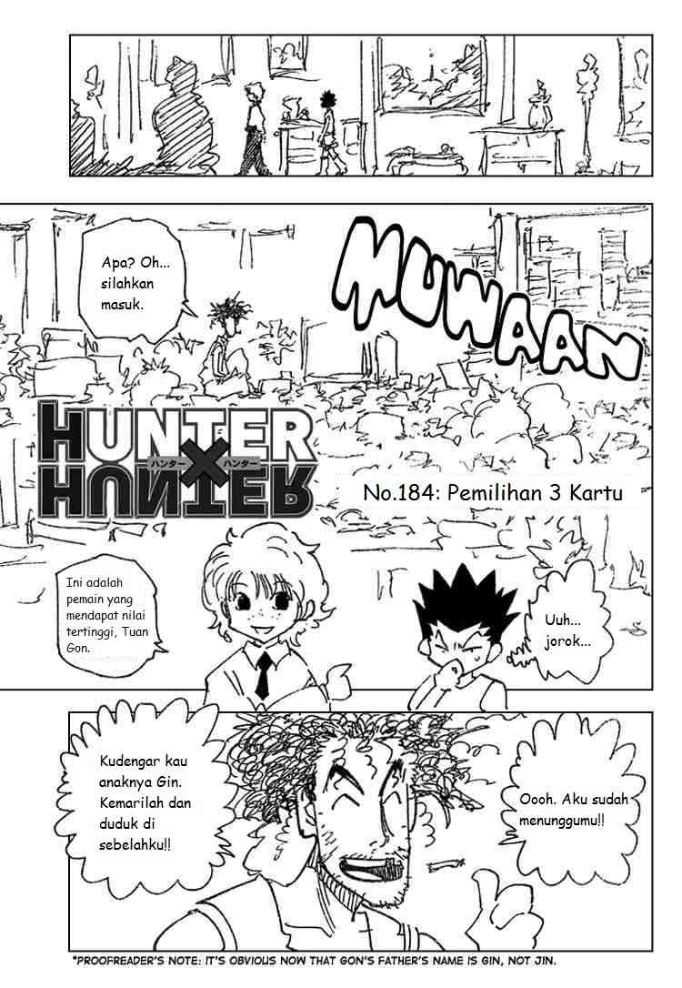 Hunter x Hunter Chapter 184 Bahasa Indonesia