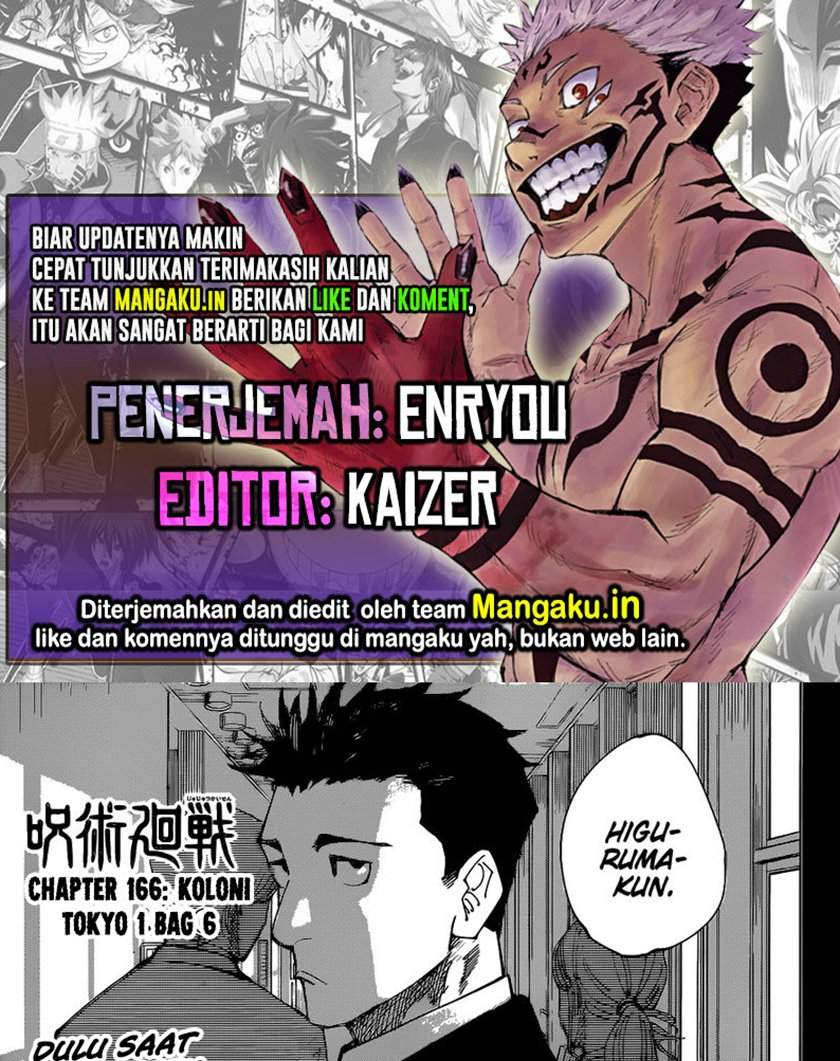 Jujutsu Kaisen Chapter 166 Bahasa Indonesia