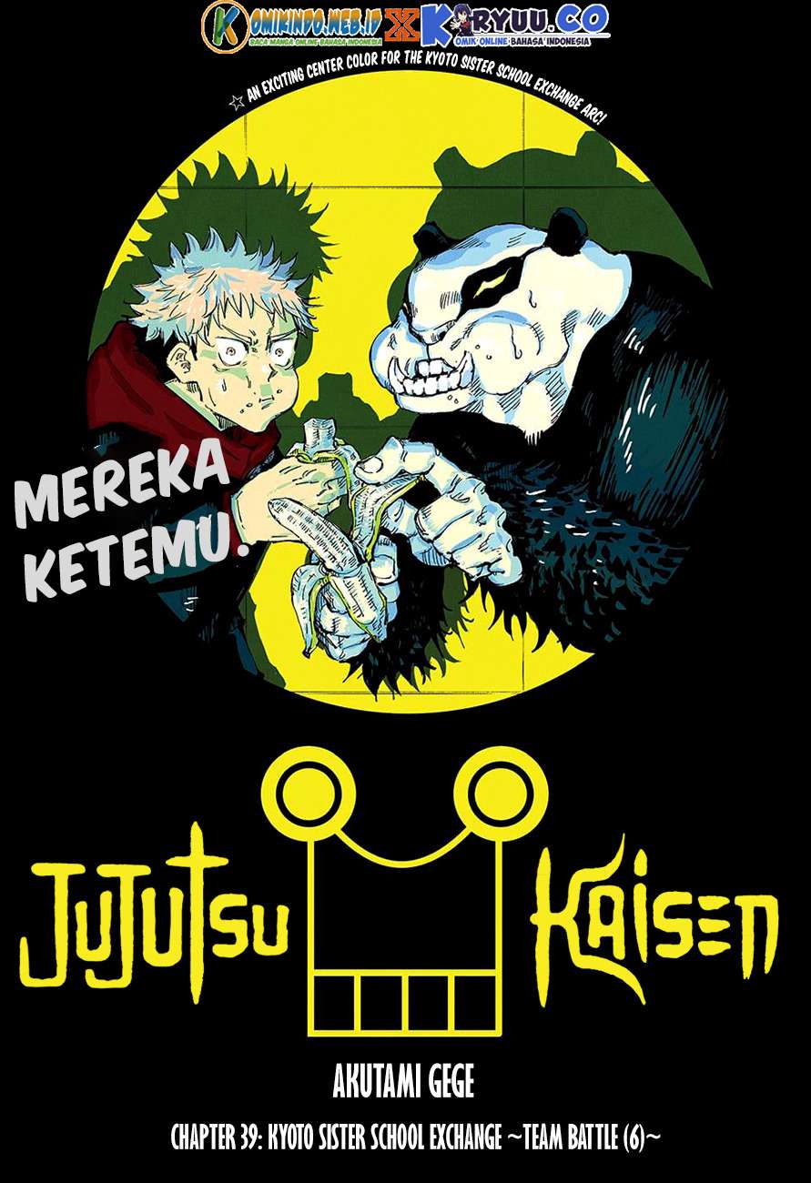 Jujutsu Kaisen Chapter 39 Bahasa Indonesia