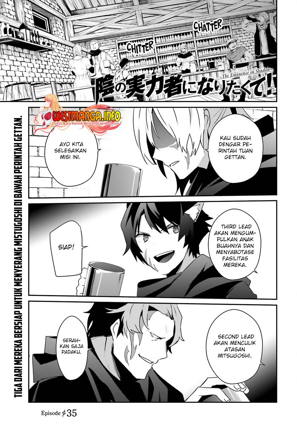 Kage no Jitsuryokusha ni Naritakute Chapter 35 Bahasa Indonesia