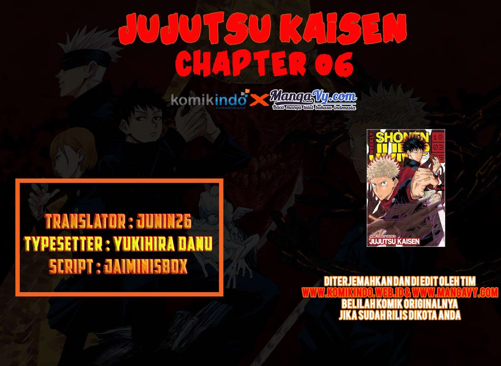 Jujutsu Kaisen Chapter 6 Bahasa Indonesia