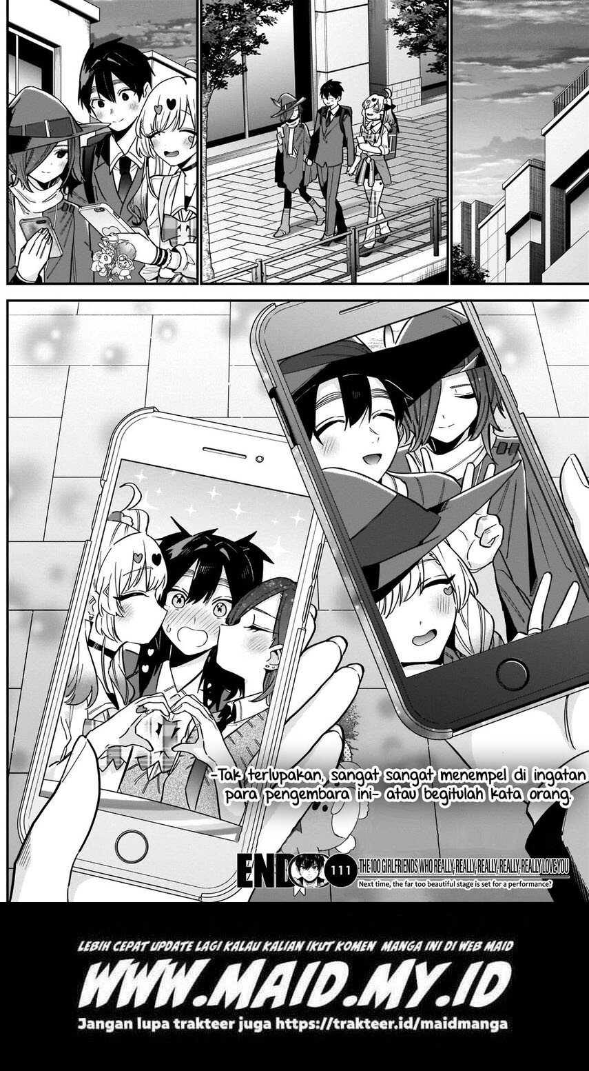 Kimi no koto ga Dai Dai Dai Dai Daisuki na 100-nin no Kanojo Chapter 111 Bahasa Indonesia