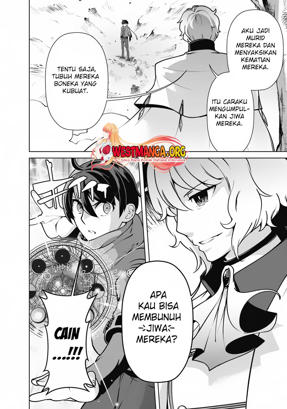 KomiknRettou Me no Tensei Majutsushi Shiitage Rareta Moto Yuusha wa Mirai no Sekai o Yoyuu de Ikinuku Chapter 111 Bahasa Indonesia