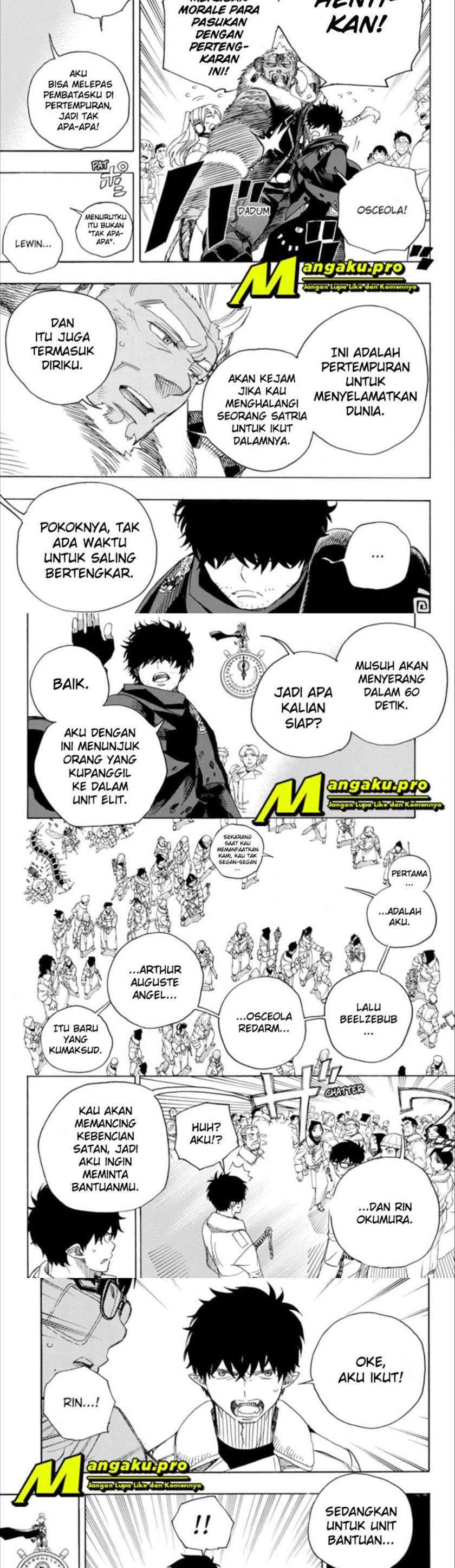 Ao no Futsumashi (Ao no Exorcist) Chapter 131.2 Bahasa Indonesia