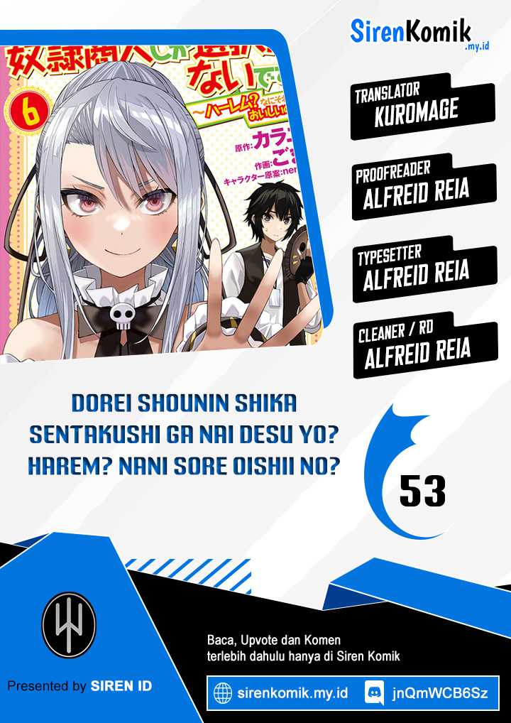 Dorei Shounin shika Sentakushi ga nai desu yo? ~Harem? Nani sore oishii no?~ Chapter 53 Bahasa Indonesia