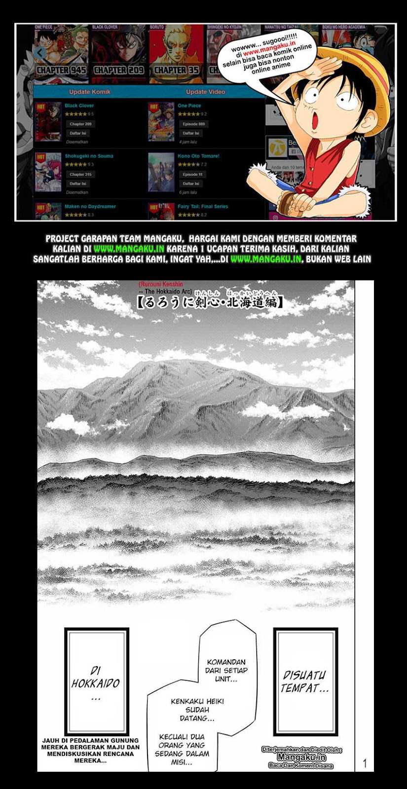 Rurouni Kenshin: Meiji Kenkaku Romantan – Hokkaido-hen Chapter 15 Bahasa Indonesia