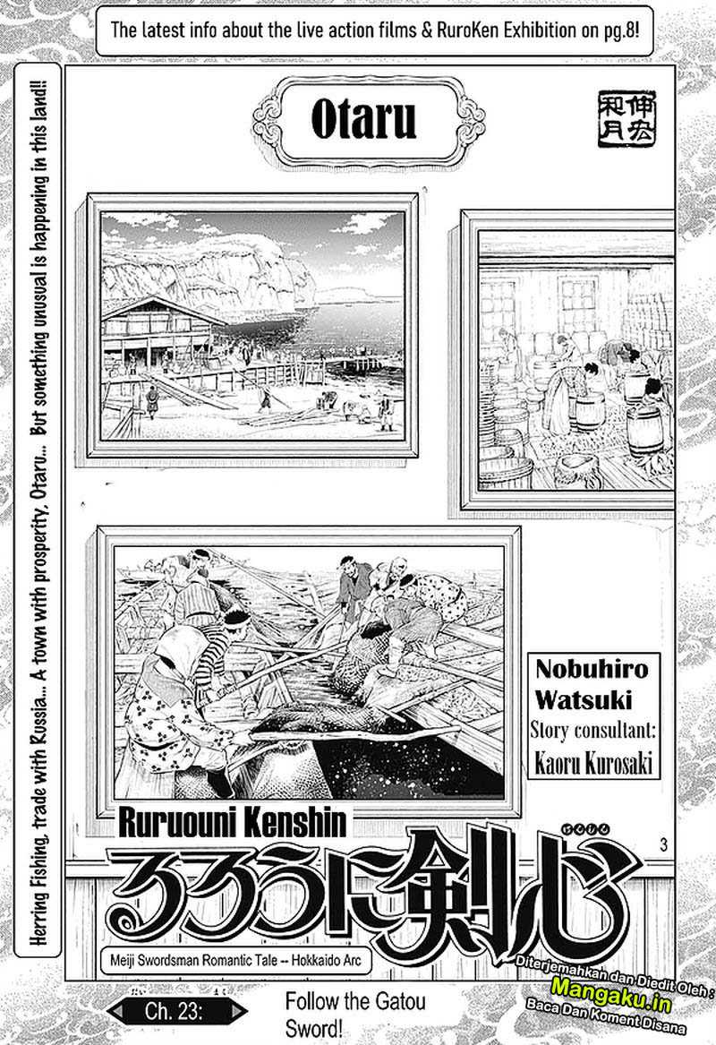 Rurouni Kenshin: Meiji Kenkaku Romantan – Hokkaido-hen Chapter 23 Bahasa Indonesia