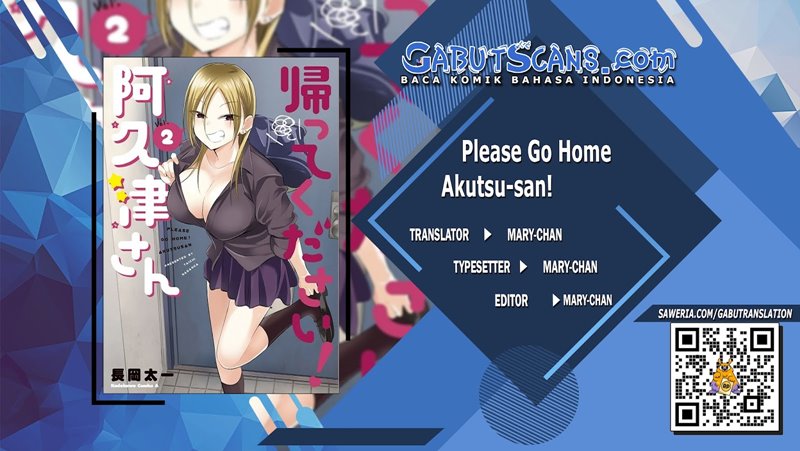 Please Go Home! Akutsu-san Chapter 91 Bahasa Indonesia