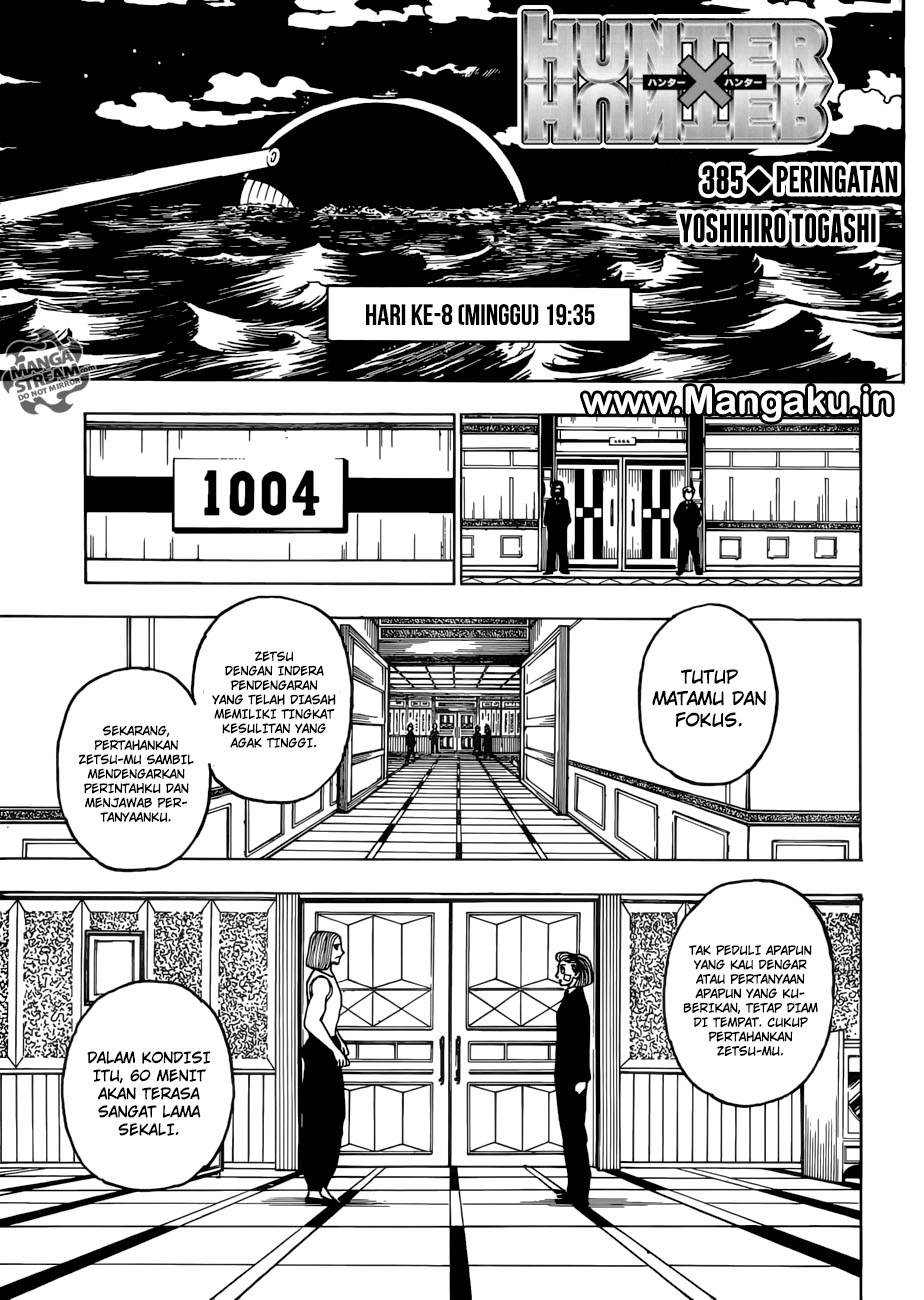 Hunter x Hunter Chapter 385 Bahasa Indonesia