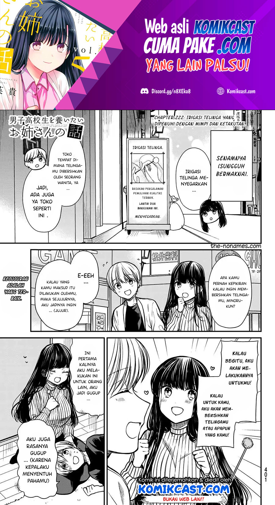 Danshi Koukousei wo Yashinaitai Onee-san no Hanashi Chapter 222 Bahasa Indonesia